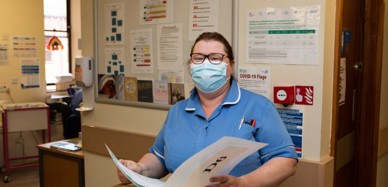 A nurse on a ward.